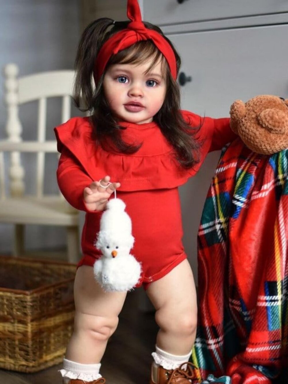 Lifelike 26" Reborn Baby Doll - Handmade Silicone Vinyl, Soft Body, Perfect Gift